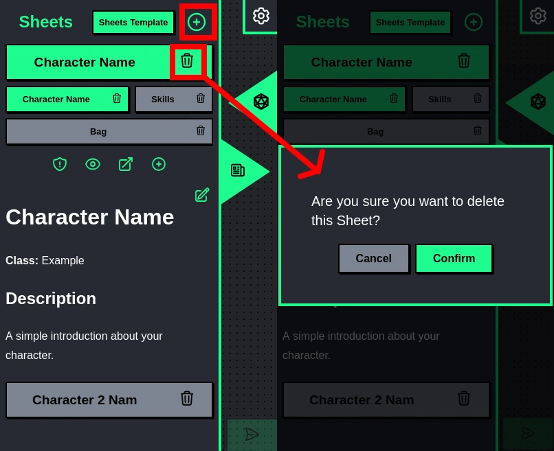 Create/Delete Sheets