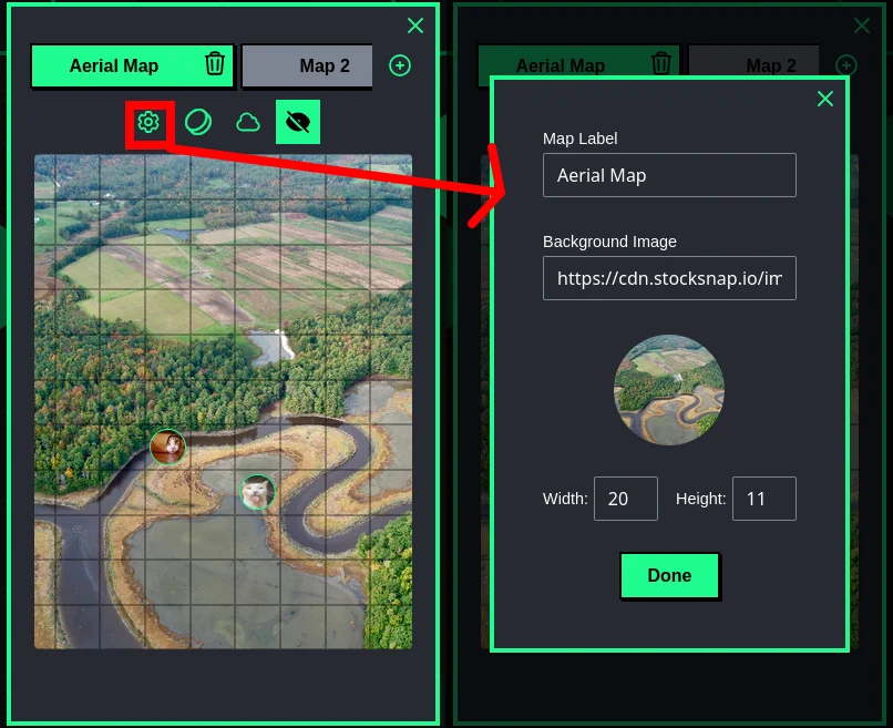Map settings