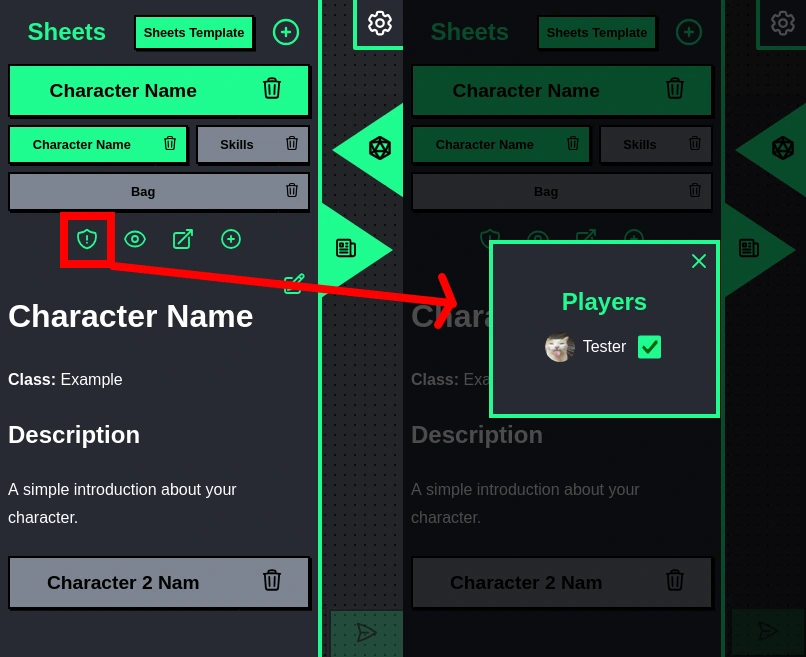 Giving Sheets to Players
